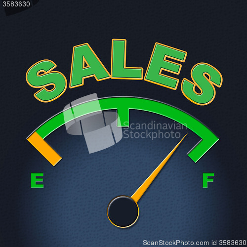Image of Sales Gauge Means Promotion Meter And Scale