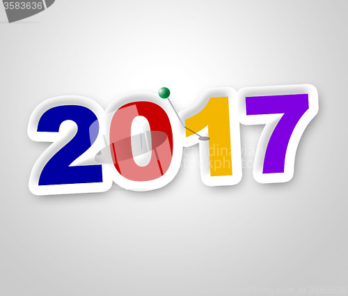 Image of New Year Represents Two Thousand Seventeen And Advertisement