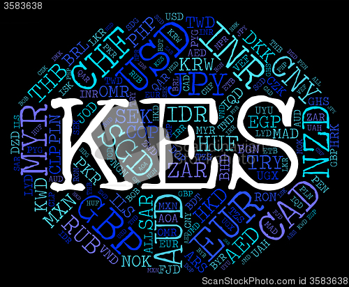 Image of Kes Currency Represents Kenya Shilling And Broker