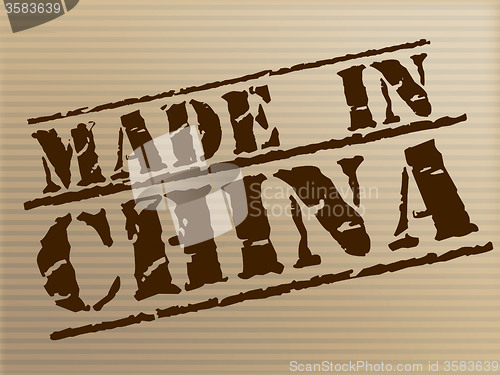 Image of Made In China Means Factory Asia And Production