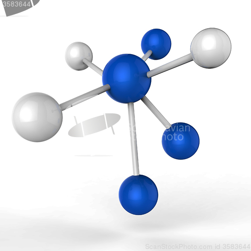 Image of Atom Molecule Represents Scientific Chemistry And Experiments