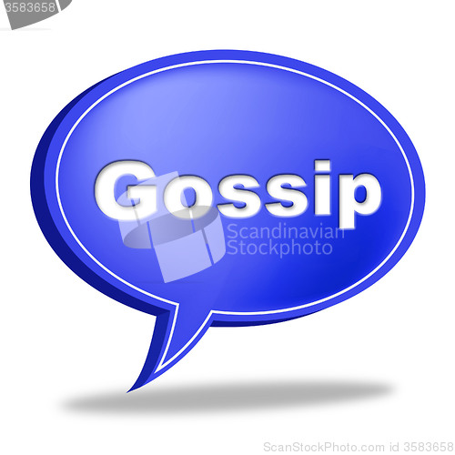 Image of Gossip Speech Bubble Represents Chat Room And Chatter