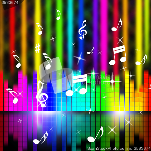 Image of Music Background Means Playing Songs And Sounds\r