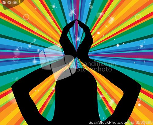 Image of Yoga Pose Represents Silence Posture And Harmony