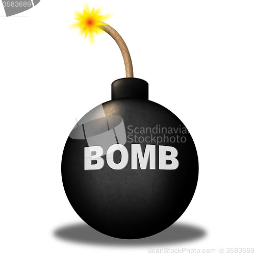 Image of Bomb Danger Indicates Caution Dangerous And Warning