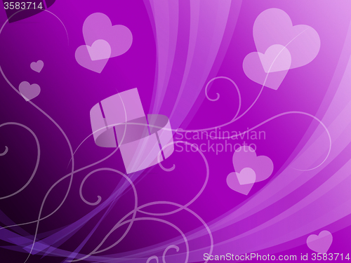 Image of Elegant Hearts Background Means Delicate Passion Or Fine Wedding