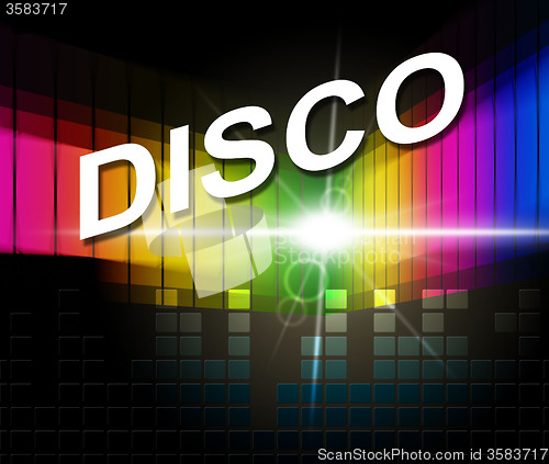 Image of Disco Music Represents Sound Track And Acoustic