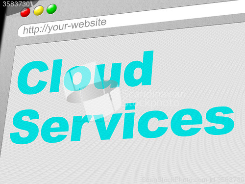 Image of Cloud Computing Represents Computer Network And Assistance