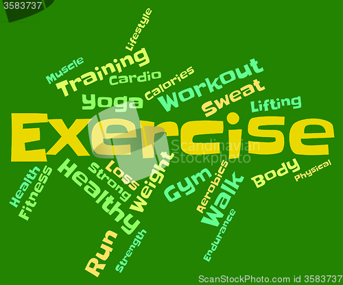 Image of Exercise Words Means Get Fit And Exercised