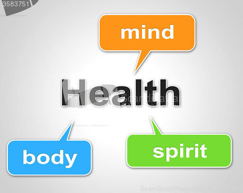 Image of Health Words Represents Preventive Medicine And Care