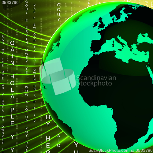 Image of Europe Africa Globe Indicates Globally Global And European