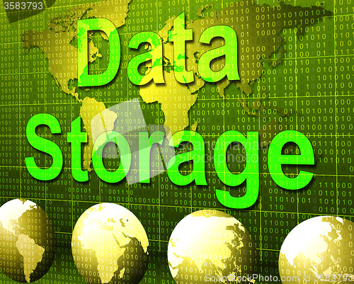 Image of Data Storage Represents Hard Drive And Archive