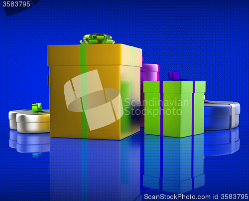 Image of Giftbox Giftboxes Represents Celebrations Celebrate And Party