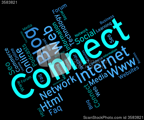 Image of Connect Word Shows Global Communications And Communicate