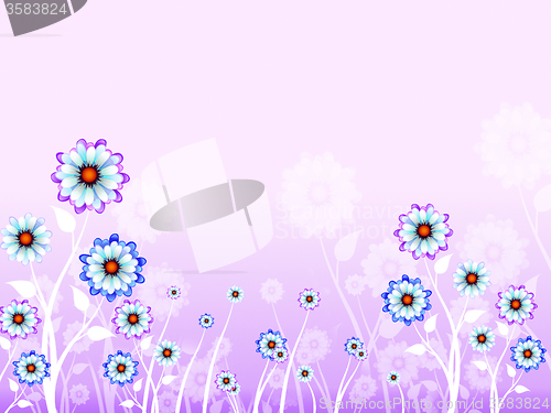 Image of Flowers Background Shows Gardening And Admiring Growth\r