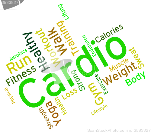 Image of Cardio Word Indicates Get Fit And Exercise
