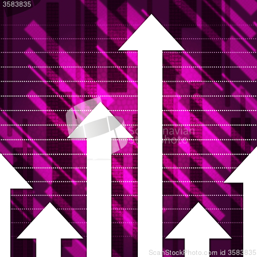 Image of Purple Arrows Show Upwards Increase And Growth\r