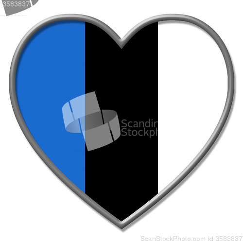 Image of Estonia Heart Means Valentines Day And Affection
