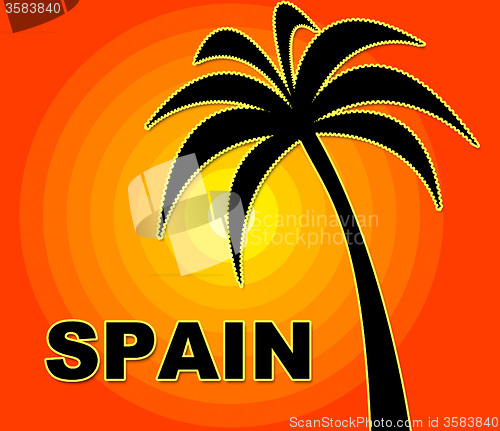 Image of Spanish Holiday Indicates Go On Leave And Summer