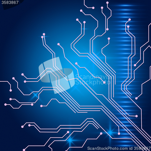 Image of Contact Links Background Shows Electric Circuit Or Interface Wir