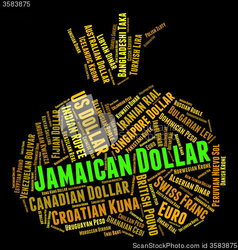 Image of Jamaican Dollar Represents Currency Exchange And Coinage