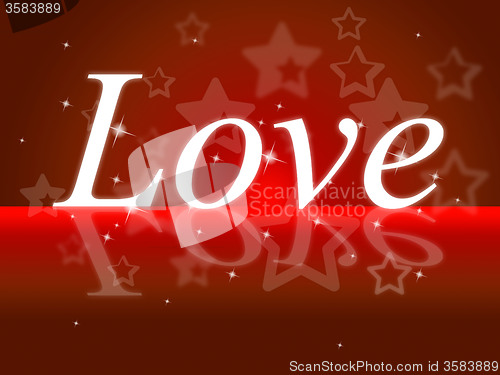 Image of Love Word Represents Devotion Heart And Tenderness