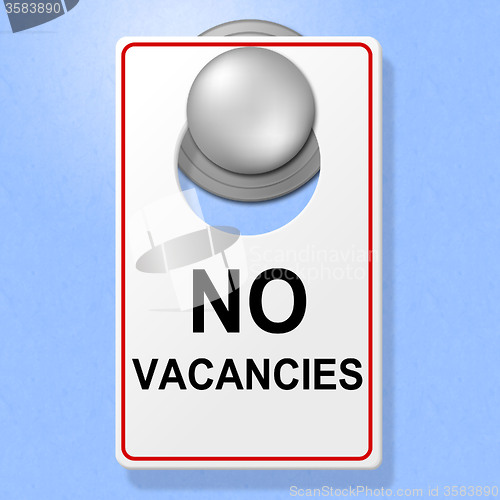 Image of No Vacancies Sign Shows Single Room And Accommodation