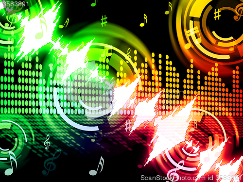 Image of Sound Wave Background Shows Audio Analyzer Or Audio Frequency\r