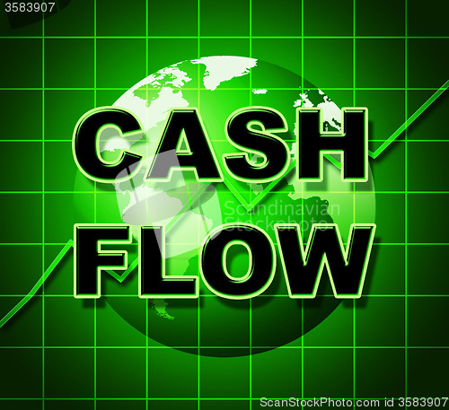 Image of Cash Flow Graph Represents Investment Earn And Wage