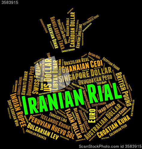 Image of Iranian Rial Shows Exchange Rate And Coinage