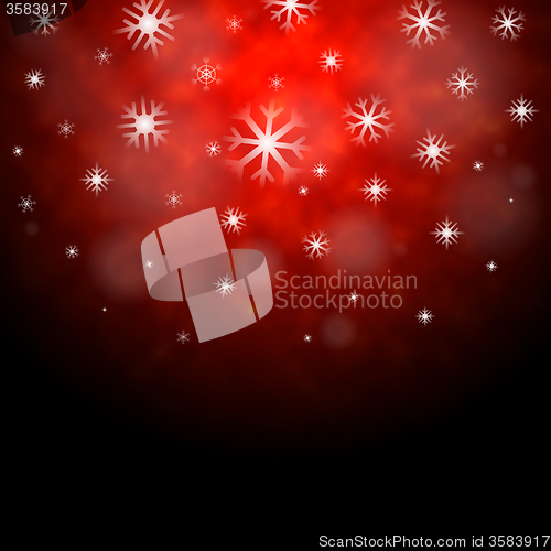 Image of Snowflakes Red Background Means Winter Season Wallpaper\r