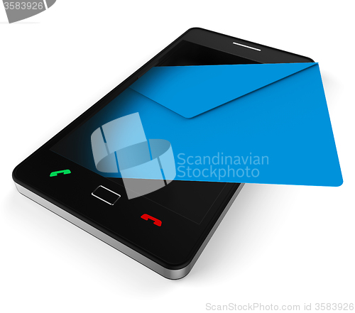 Image of Phone Email Represents World Wide Web And Chat