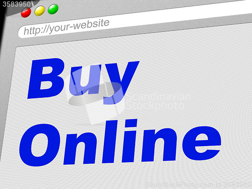 Image of Buy Online Indicates World Wide Web And Retail