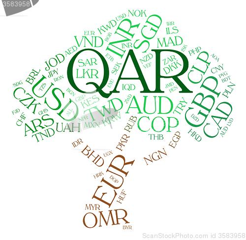 Image of Qar Currency Indicates Exchange Rate And Fx