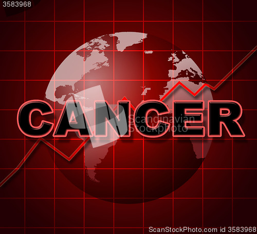 Image of Cancer Graph Indicates Cancerous Growth And Diagram