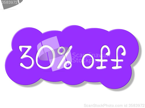 Image of Thirty Percent Off Shows Discount Savings And Promotion