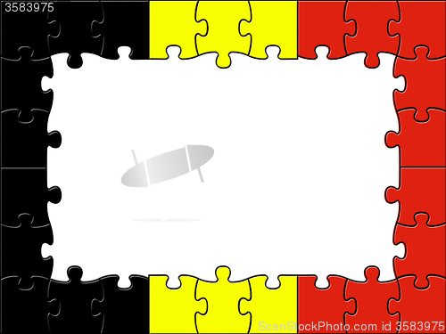 Image of Belgium Jigsaw Means Blank Space And Copy