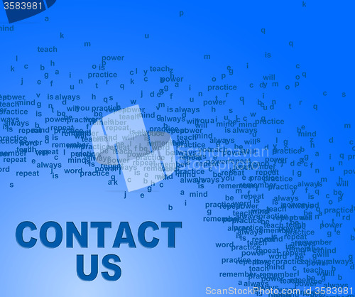 Image of Contact Us Indicates Send Message And Communication