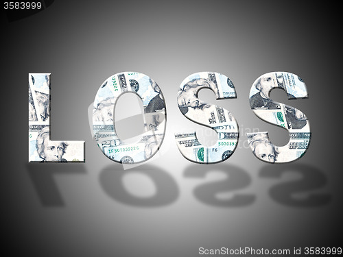 Image of Loss Dollars Shows United States And American