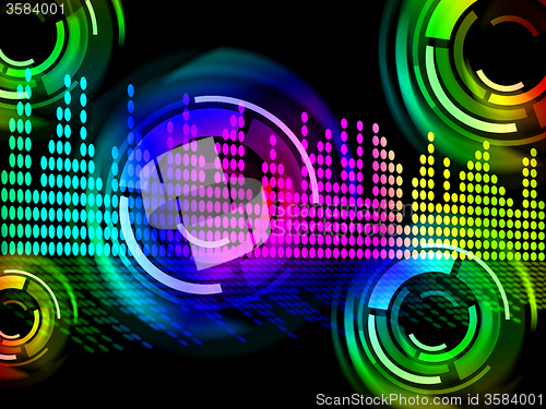 Image of Digital Music Beats Background Means Electronic Music Or Sound F