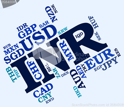 Image of Inr Currency Indicates Worldwide Trading And Broker