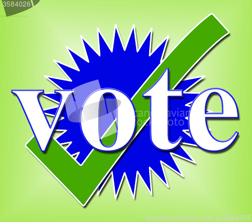 Image of Vote Tick Means All Right And Ok