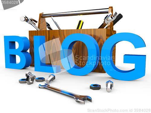 Image of Blog Tools Means World Wide Web And Blogger