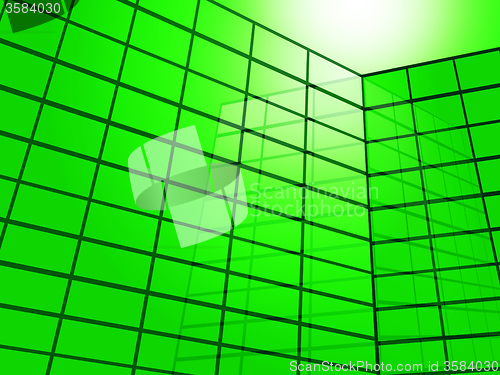 Image of Office Building Shows Text Space And Backdrop