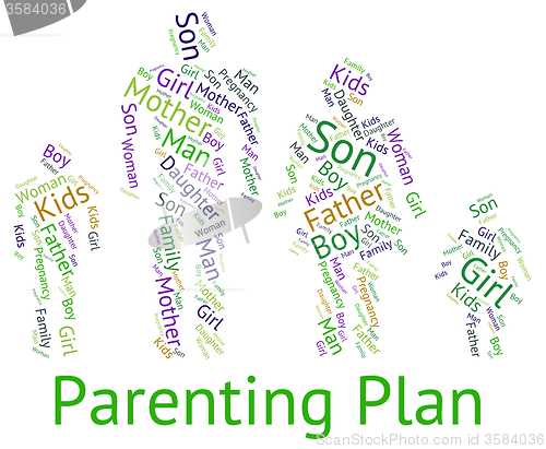 Image of Parenting Plan Represents Mother And Child And Childhood