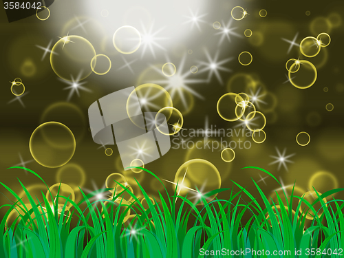 Image of Glow Bubbles Means Light Burst And Backgrounds