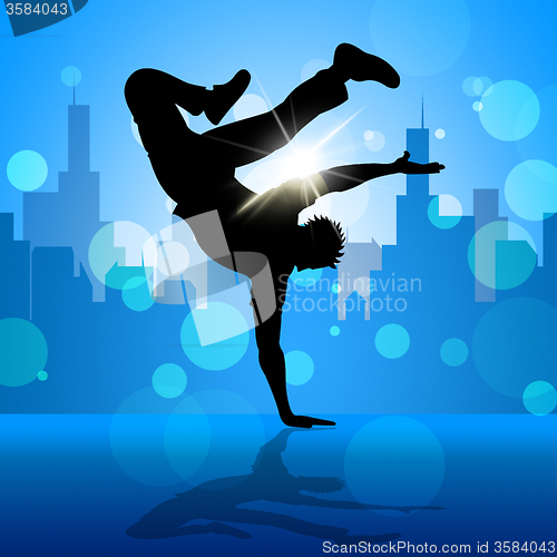 Image of Break Dancer Indicates Street Dancing And Breakdancing