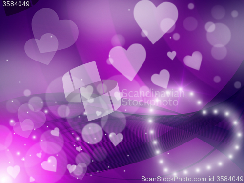 Image of Glow Hearts Indicates Valentine Day And Abstract