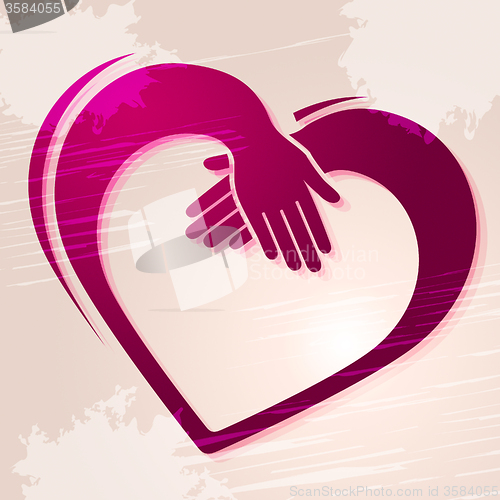 Image of Holding Hands Means Valentines Day And Bonding