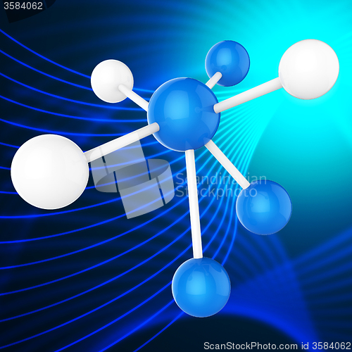 Image of Atom Molecule Indicates Chemical Science And Scientist